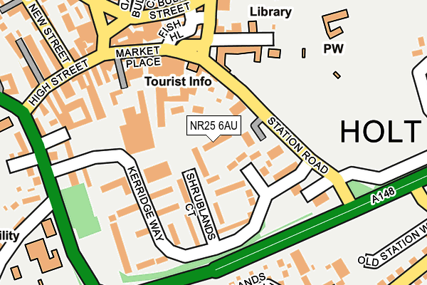 NR25 6AU map - OS OpenMap – Local (Ordnance Survey)