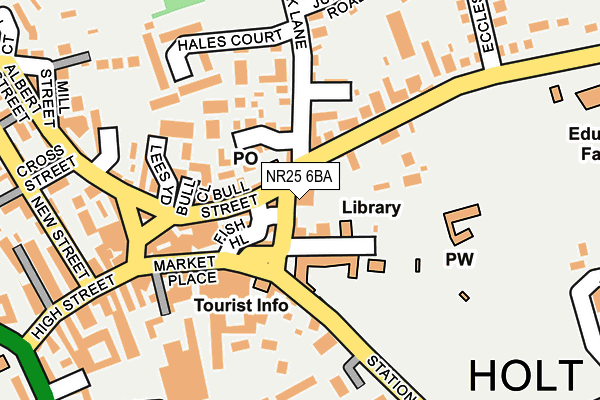 NR25 6BA map - OS OpenMap – Local (Ordnance Survey)