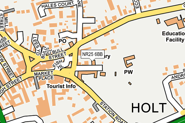 NR25 6BB map - OS OpenMap – Local (Ordnance Survey)