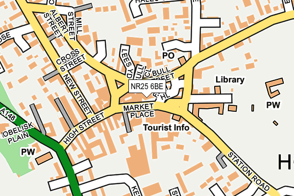 NR25 6BE map - OS OpenMap – Local (Ordnance Survey)