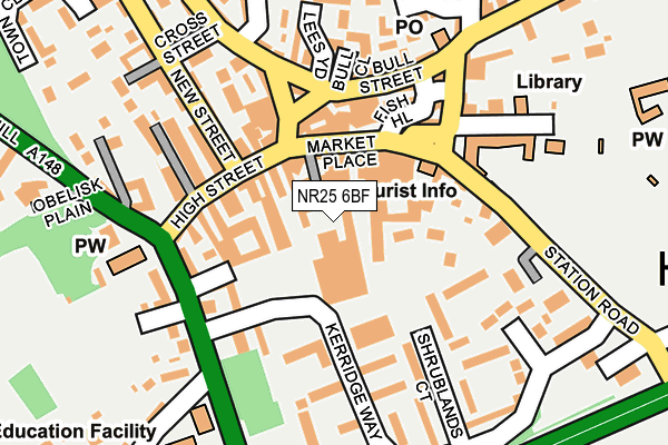 NR25 6BF map - OS OpenMap – Local (Ordnance Survey)