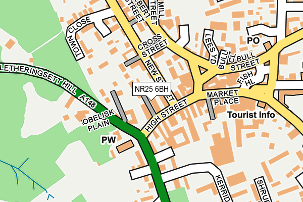 NR25 6BH map - OS OpenMap – Local (Ordnance Survey)