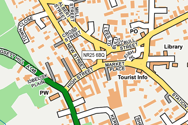 NR25 6BQ map - OS OpenMap – Local (Ordnance Survey)