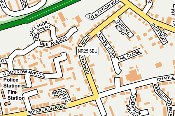 NR25 6BU map - OS OpenMap – Local (Ordnance Survey)