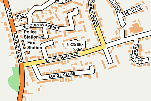 NR25 6BX map - OS OpenMap – Local (Ordnance Survey)