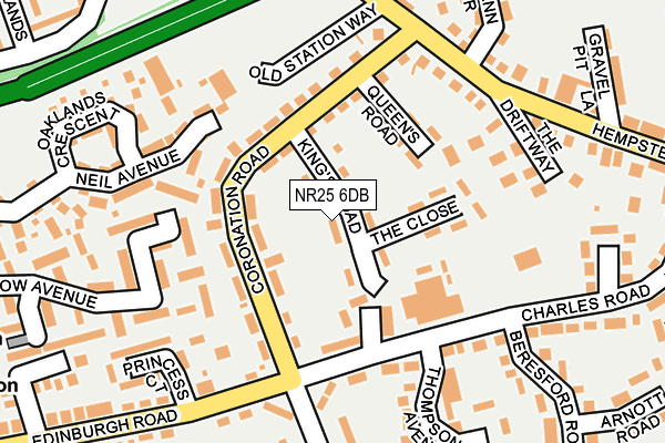 NR25 6DB map - OS OpenMap – Local (Ordnance Survey)