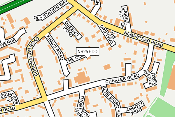 NR25 6DD map - OS OpenMap – Local (Ordnance Survey)