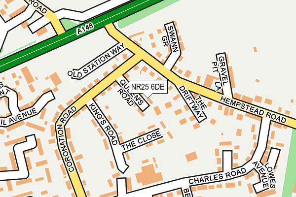 NR25 6DE map - OS OpenMap – Local (Ordnance Survey)