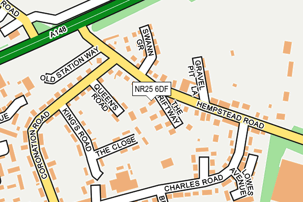 NR25 6DF map - OS OpenMap – Local (Ordnance Survey)