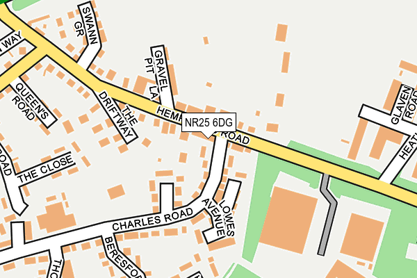 NR25 6DG map - OS OpenMap – Local (Ordnance Survey)