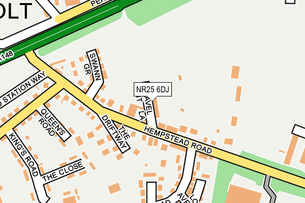 NR25 6DJ map - OS OpenMap – Local (Ordnance Survey)