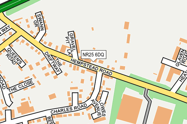 NR25 6DQ map - OS OpenMap – Local (Ordnance Survey)