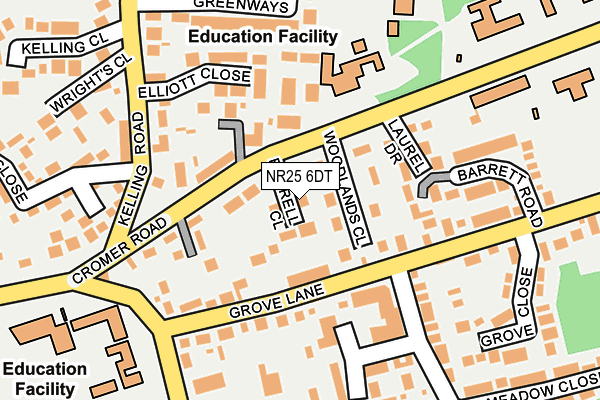 NR25 6DT map - OS OpenMap – Local (Ordnance Survey)