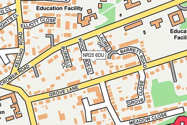 NR25 6DU map - OS OpenMap – Local (Ordnance Survey)