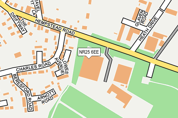 NR25 6EE map - OS OpenMap – Local (Ordnance Survey)
