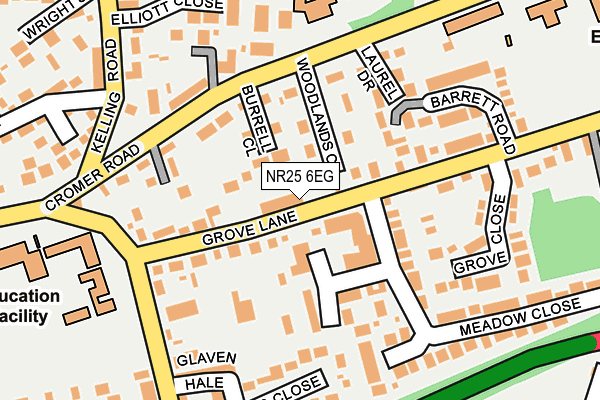 NR25 6EG map - OS OpenMap – Local (Ordnance Survey)