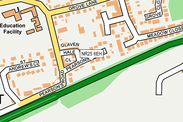 NR25 6EH map - OS OpenMap – Local (Ordnance Survey)