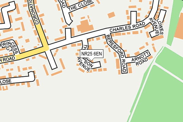 NR25 6EN map - OS OpenMap – Local (Ordnance Survey)