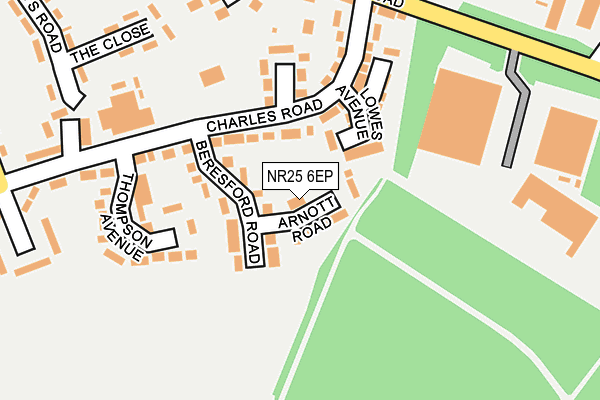 NR25 6EP map - OS OpenMap – Local (Ordnance Survey)