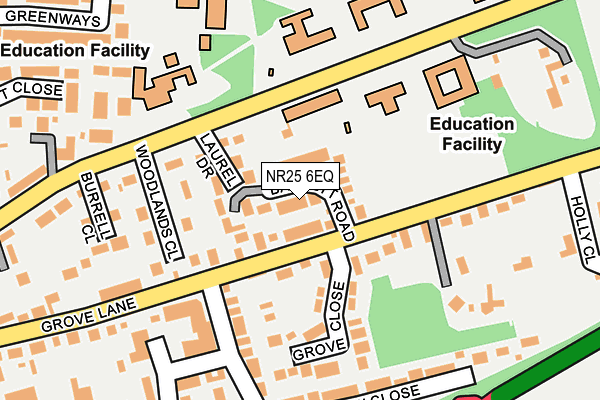 NR25 6EQ map - OS OpenMap – Local (Ordnance Survey)