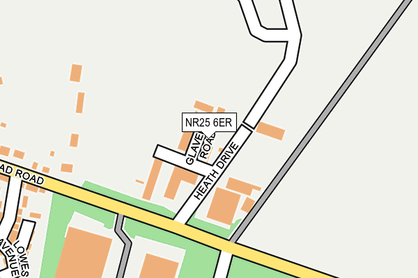 NR25 6ER map - OS OpenMap – Local (Ordnance Survey)