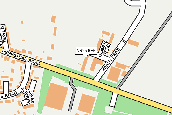 NR25 6ES map - OS OpenMap – Local (Ordnance Survey)