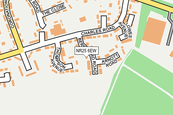 NR25 6EW map - OS OpenMap – Local (Ordnance Survey)