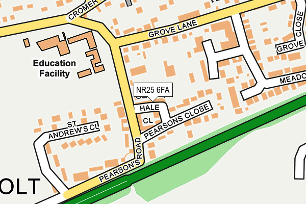 NR25 6FA map - OS OpenMap – Local (Ordnance Survey)