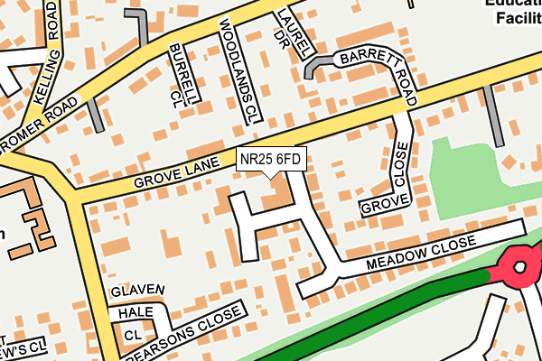 NR25 6FD map - OS OpenMap – Local (Ordnance Survey)