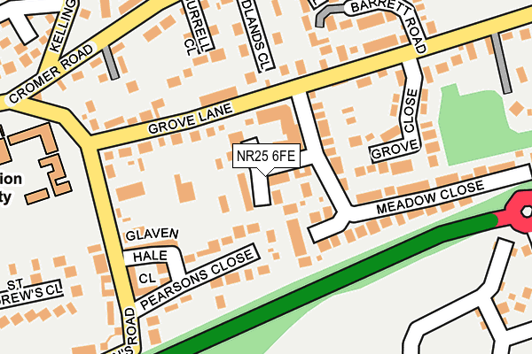 NR25 6FE map - OS OpenMap – Local (Ordnance Survey)