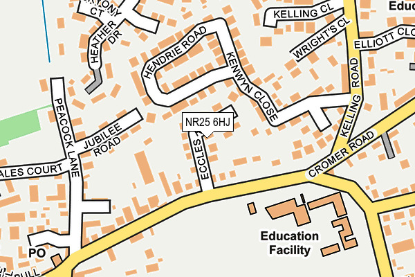 NR25 6HJ map - OS OpenMap – Local (Ordnance Survey)