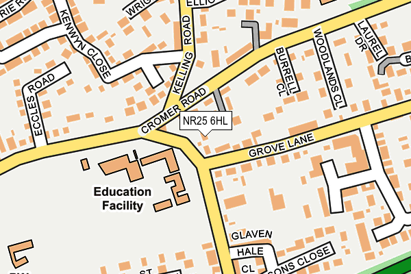 NR25 6HL map - OS OpenMap – Local (Ordnance Survey)