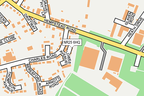 NR25 6HQ map - OS OpenMap – Local (Ordnance Survey)