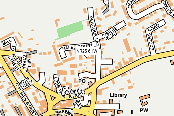 NR25 6HW map - OS OpenMap – Local (Ordnance Survey)
