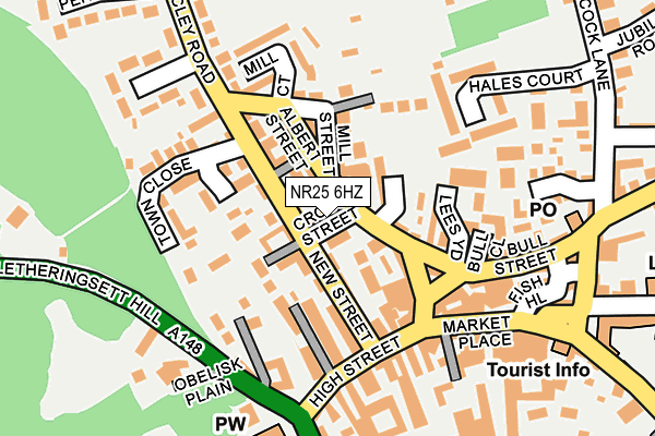 NR25 6HZ map - OS OpenMap – Local (Ordnance Survey)