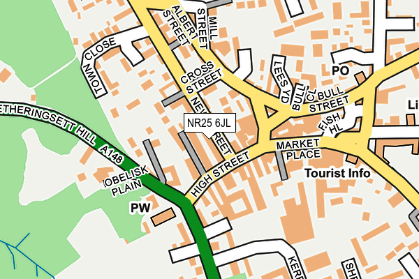 NR25 6JL map - OS OpenMap – Local (Ordnance Survey)