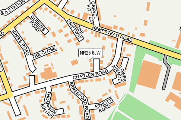 NR25 6JW map - OS OpenMap – Local (Ordnance Survey)