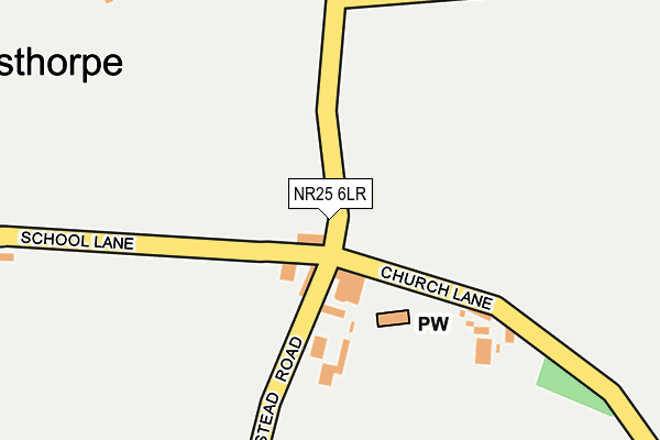 NR25 6LR map - OS OpenMap – Local (Ordnance Survey)