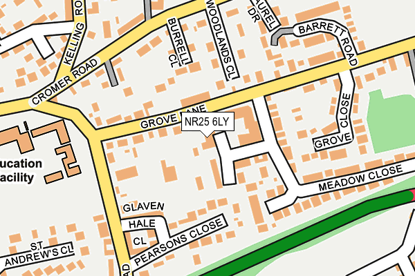 NR25 6LY map - OS OpenMap – Local (Ordnance Survey)