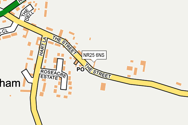 NR25 6NS map - OS OpenMap – Local (Ordnance Survey)