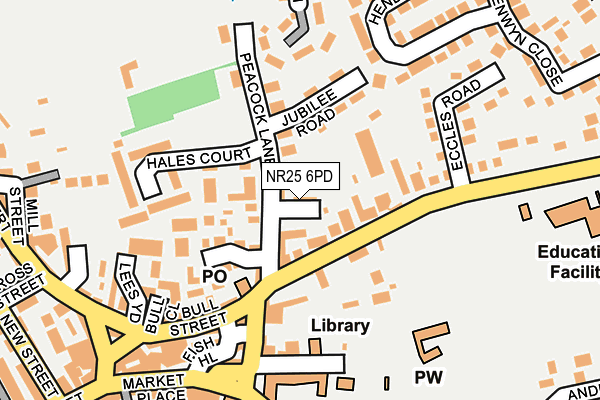 NR25 6PD map - OS OpenMap – Local (Ordnance Survey)