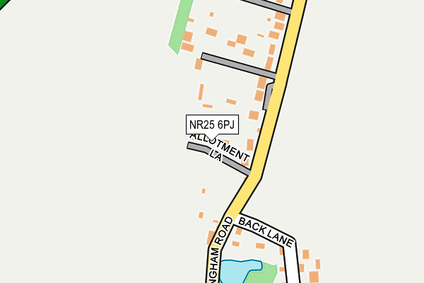 NR25 6PJ map - OS OpenMap – Local (Ordnance Survey)