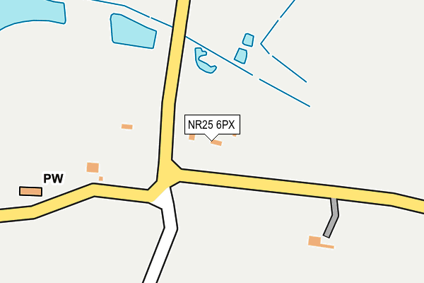 NR25 6PX map - OS OpenMap – Local (Ordnance Survey)