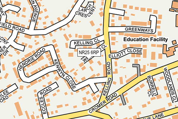 NR25 6RP map - OS OpenMap – Local (Ordnance Survey)