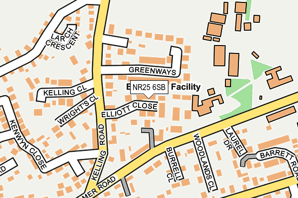 NR25 6SB map - OS OpenMap – Local (Ordnance Survey)