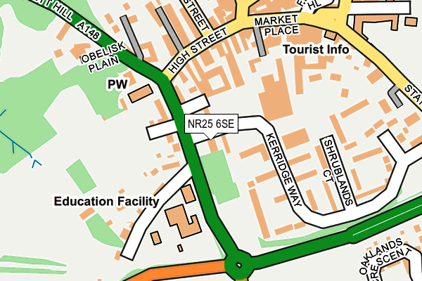 NR25 6SE map - OS OpenMap – Local (Ordnance Survey)