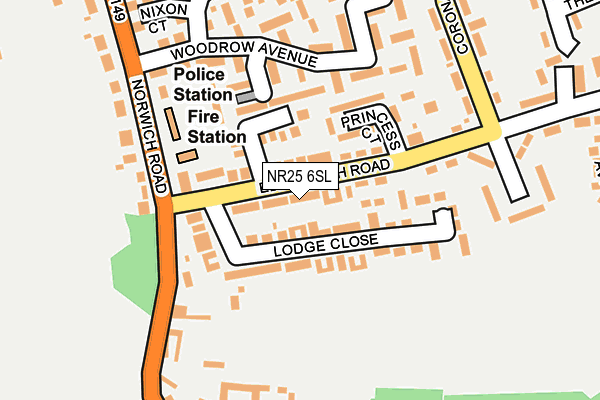 NR25 6SL map - OS OpenMap – Local (Ordnance Survey)