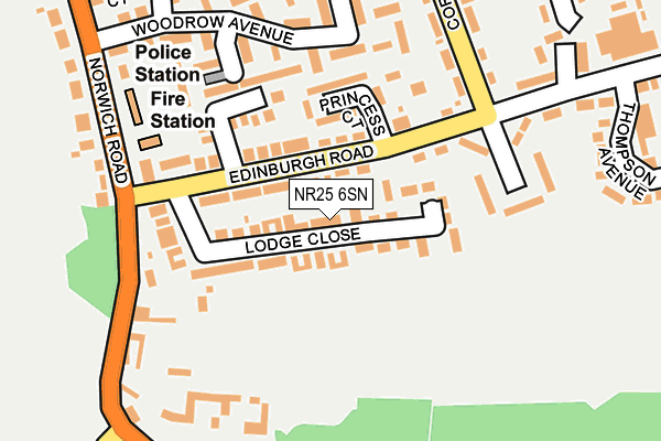 NR25 6SN map - OS OpenMap – Local (Ordnance Survey)