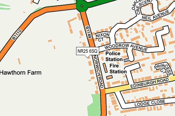 NR25 6SQ map - OS OpenMap – Local (Ordnance Survey)