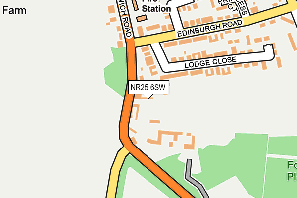 NR25 6SW map - OS OpenMap – Local (Ordnance Survey)